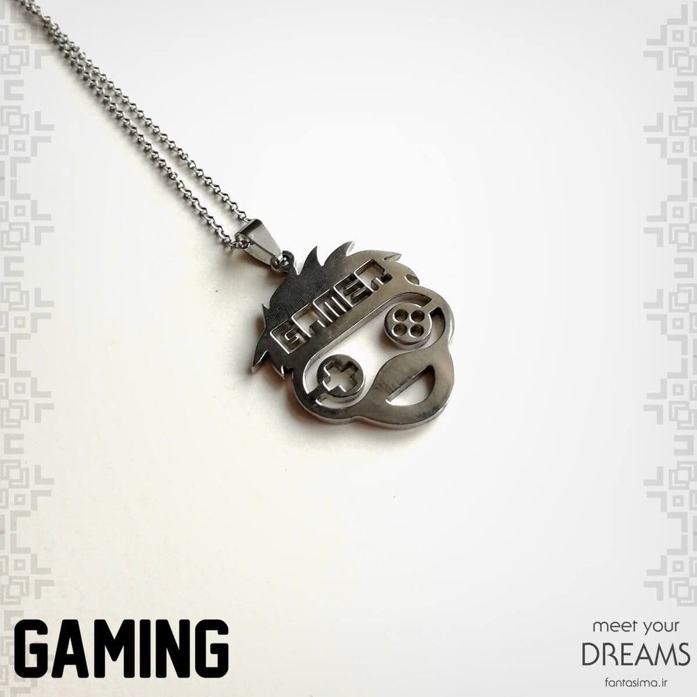 گردنبند استیل گیمر Gamer