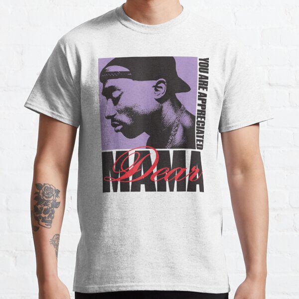 تیشرت لانگ 2PAC طرح Mama Appreciated Classic T-Shirt کد 190016