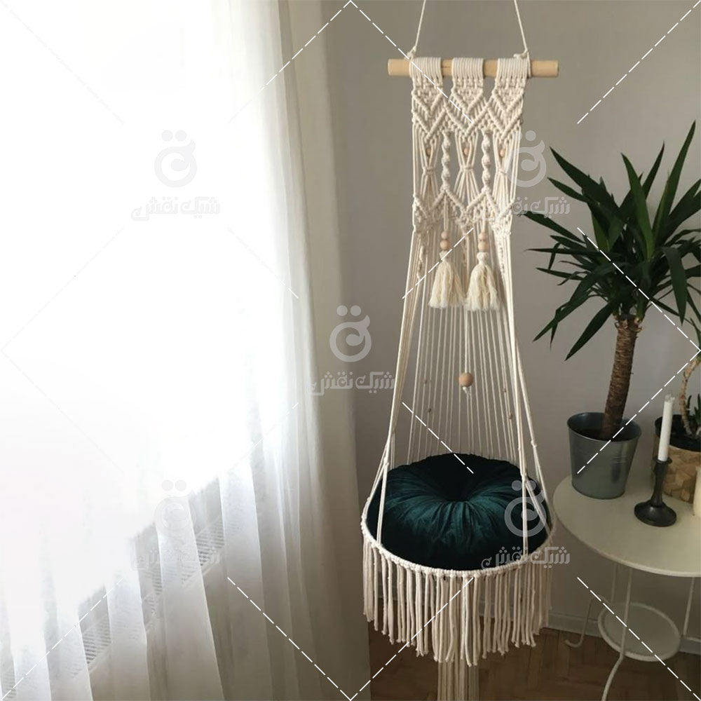 آویز گربه مکرومه کد 87