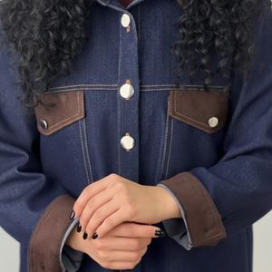 کت و شلوار جین دو رنگ طرحی فوق العاده