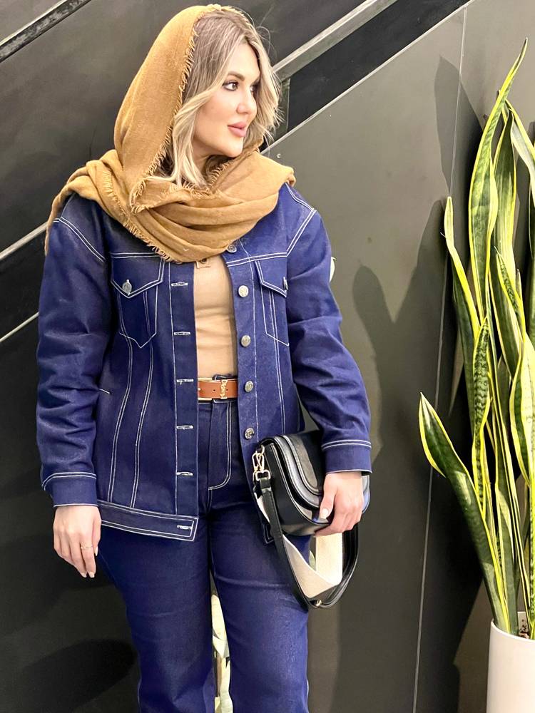 ست جکت و شلوار زنانه جین مدل لیدیا (کالکشن فروزان نریمیسا)