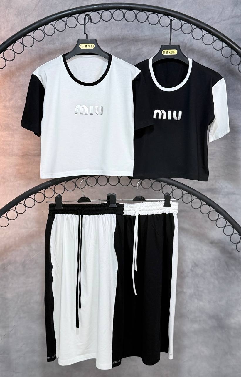 ست تیشرت دامن Miu Miu(عمده)