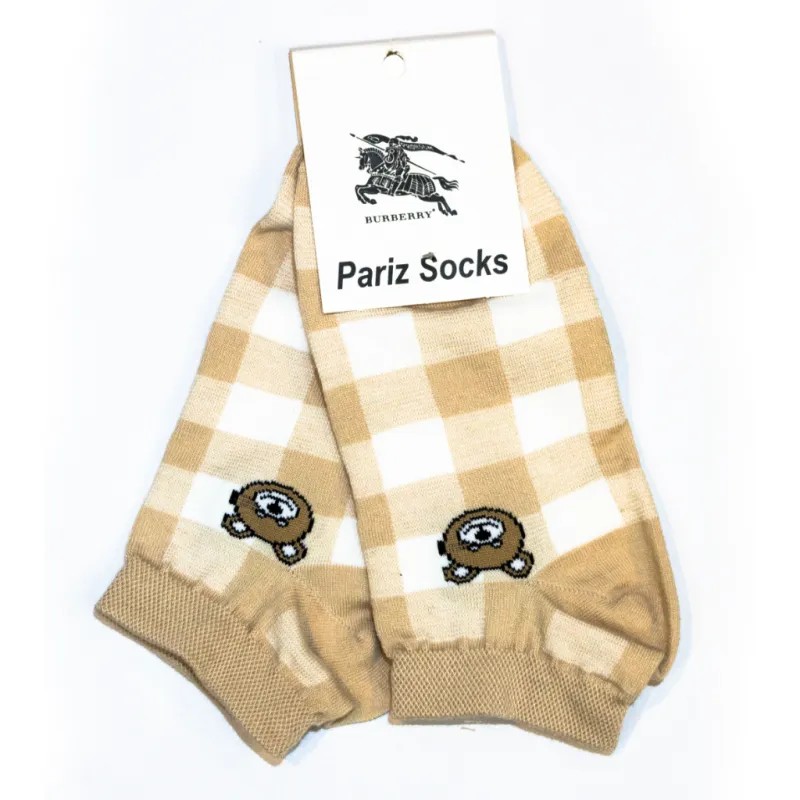 bear pattern ankle socks