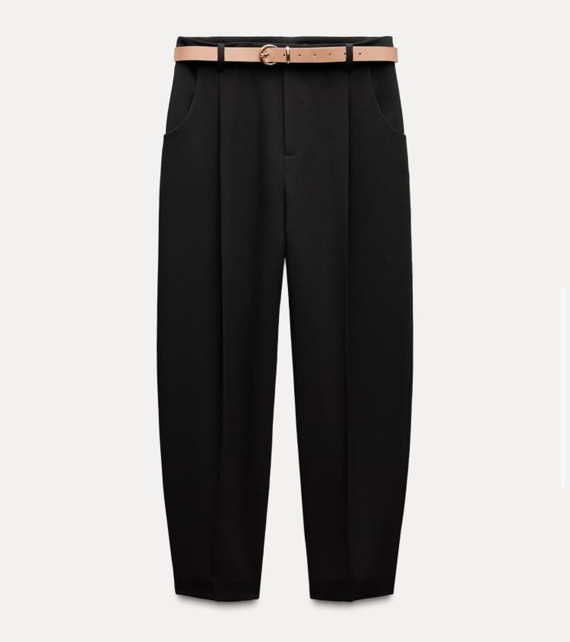 ZARA PLEATED TROUSERS WITH BELT
