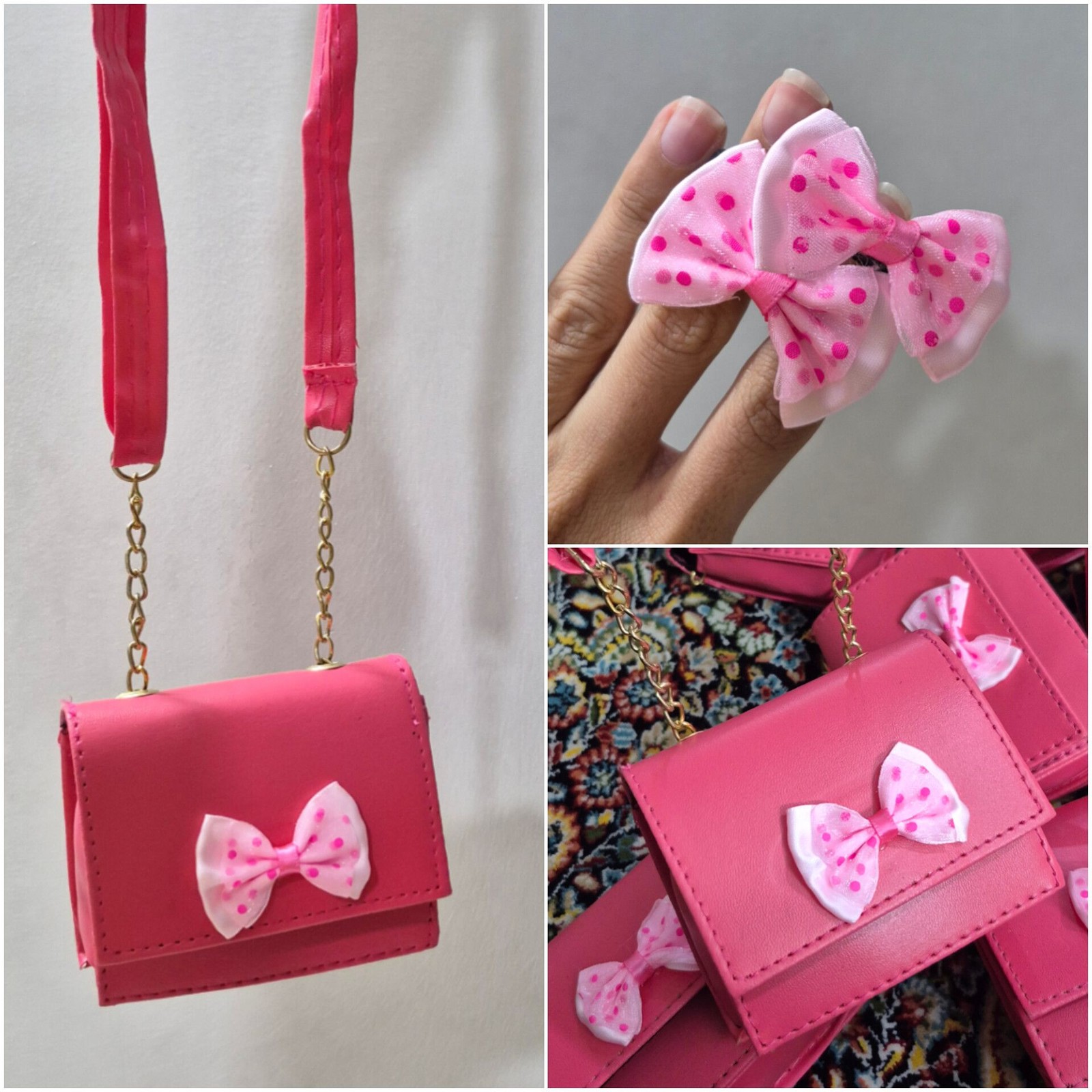 ست مینی بگ پاپیون 🎀و کش مو🎀