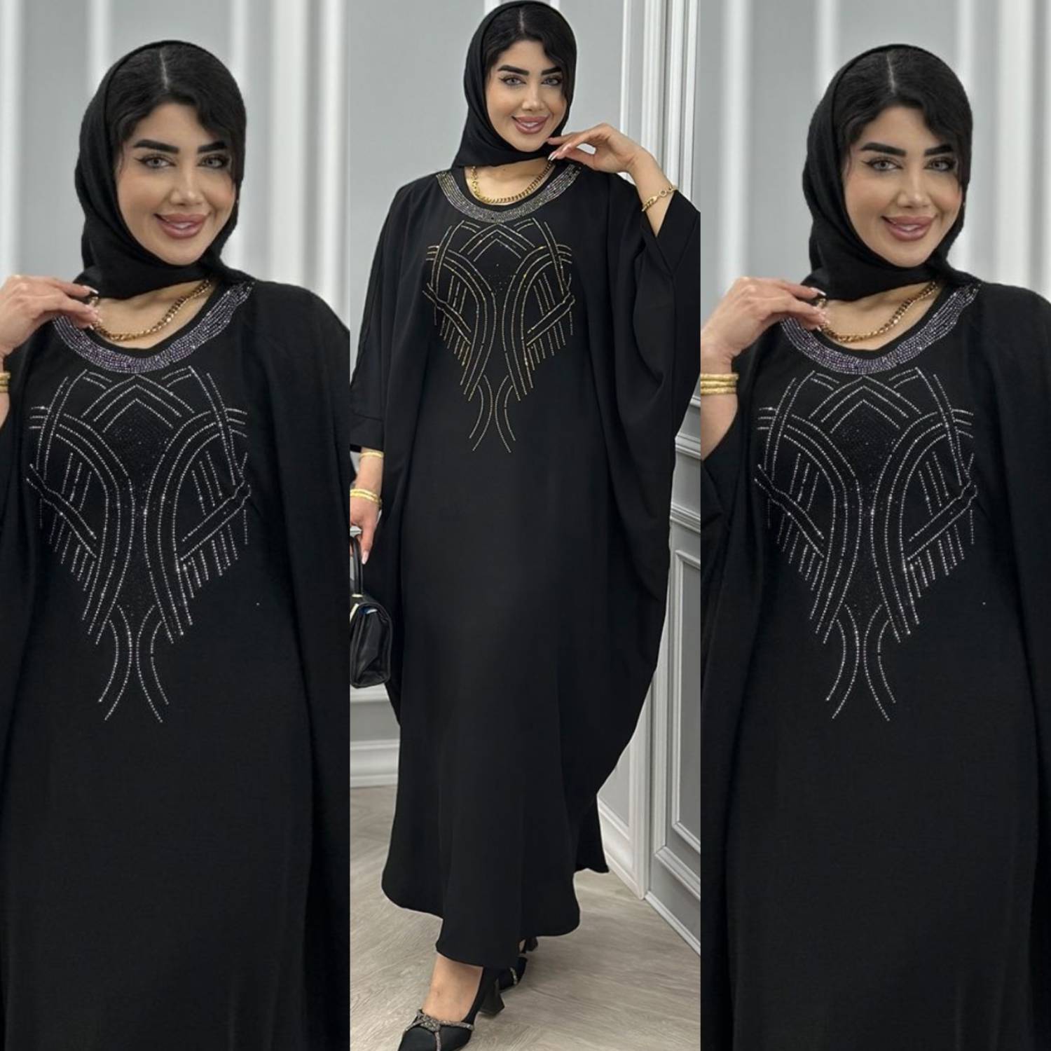 عبا بلند نگین عنکبوتی زیبا