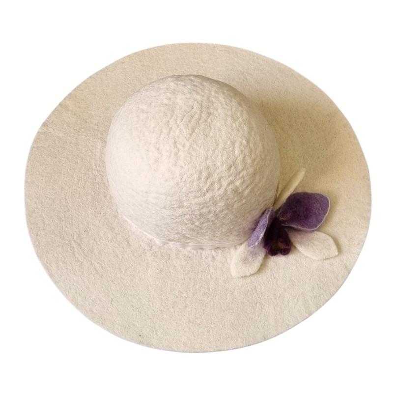 Orchid Design Felt Beach Hat – Horfelt Brand