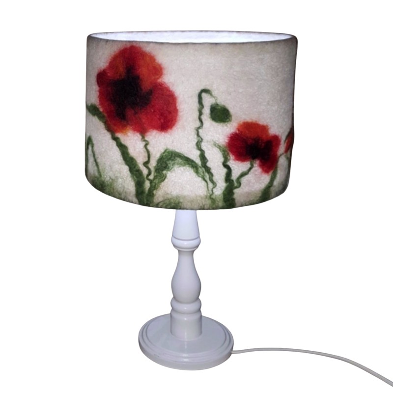 Felt lampshade with anemone design – Horfelt brand