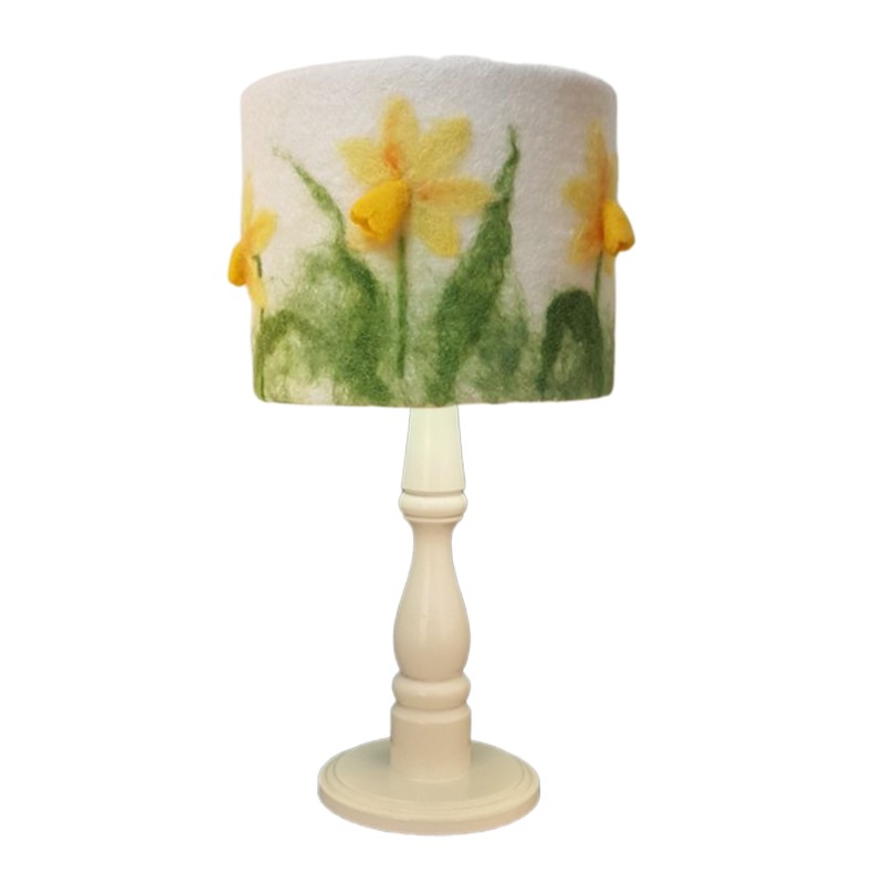Felt lampshade with Narcissus Flower design – Horfelt brand