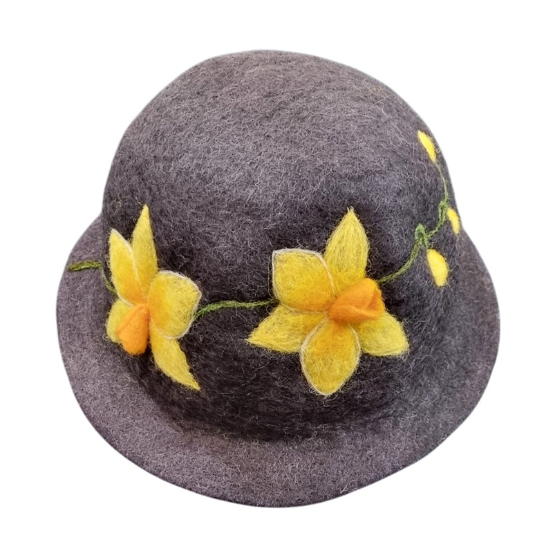 Orchid Design Brimmed Felt Hat – Hoorfelt Brand