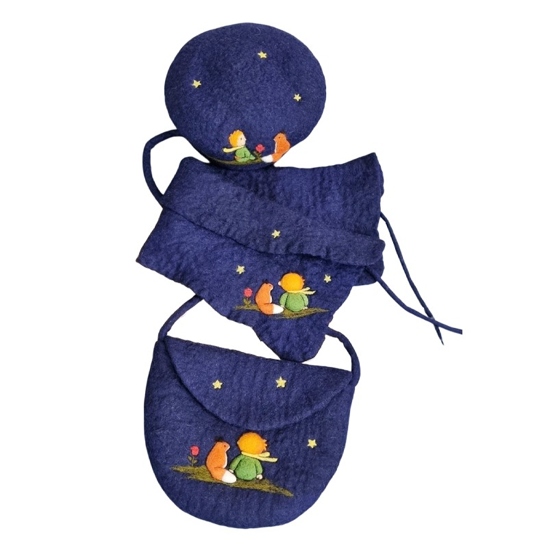 Felt Set Little Prince Hat, Bag & Collar Shawel – Hoorfelt Brand