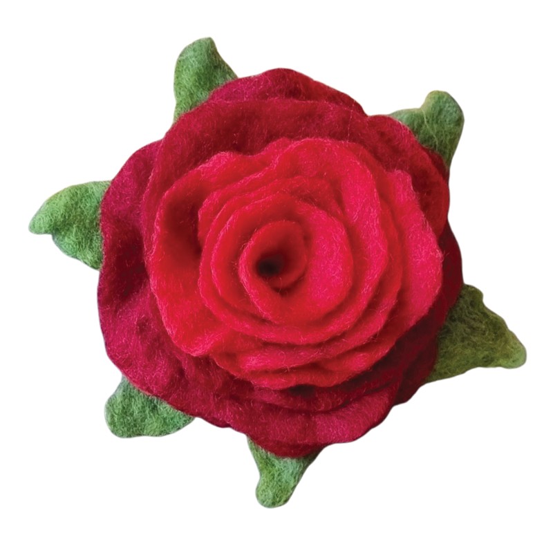 Felt Rose Flower Brooch – Hoorfelt Brand
