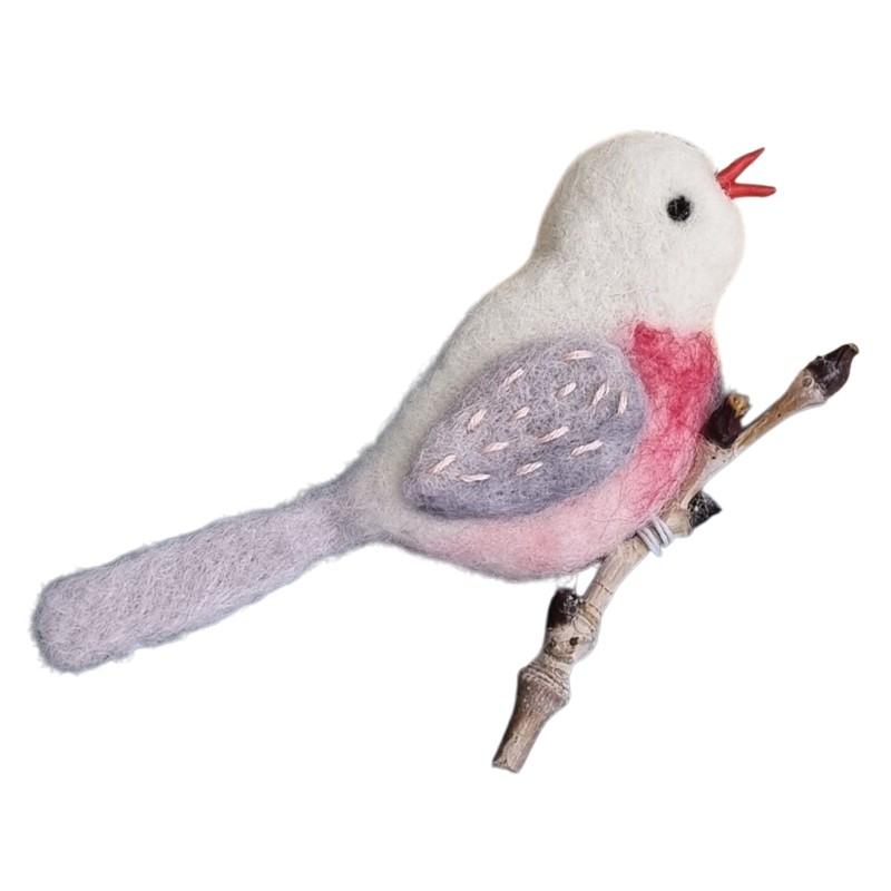 Felt Bird Brooch 1 – Hoorfelt Brand