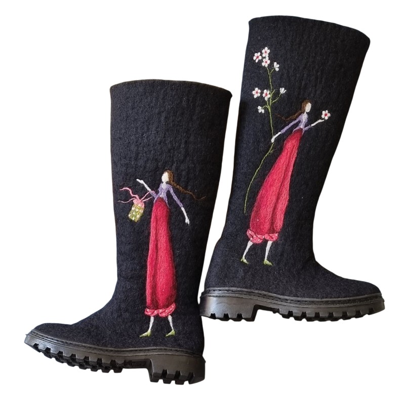 Girl-Design Felt Boots – Hoorfelt Brand