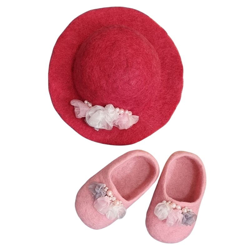 Children’s Felt Hat and Shoes Set – Hoorfelt Brand