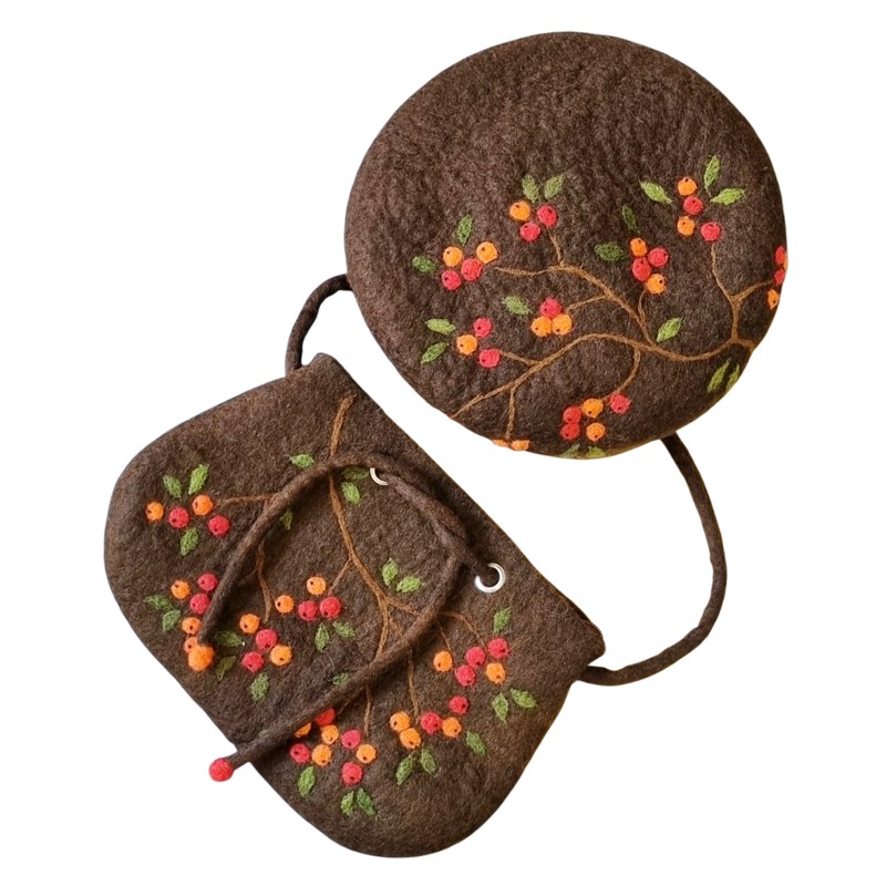 Pyracantha Felt Hat and Bag Set – Hoorfelt Brand