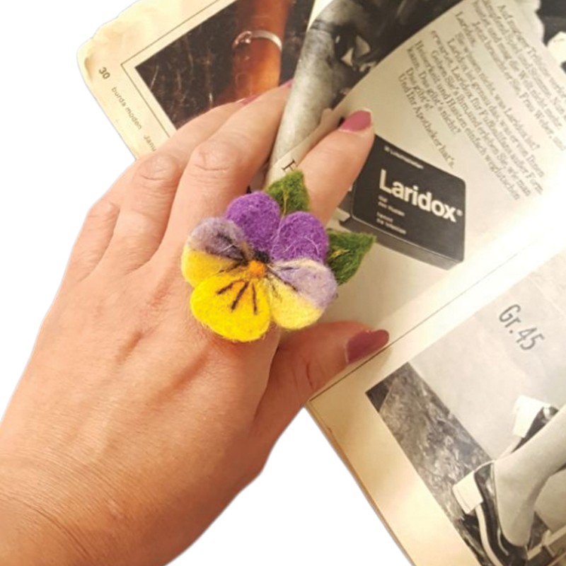 Violet Design 3 Felt Ring – Hoorfelt Brand