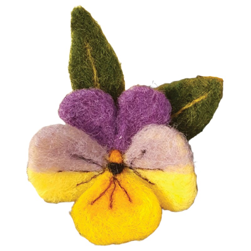 Felt Violet Brooch – Hoorfelt Brand