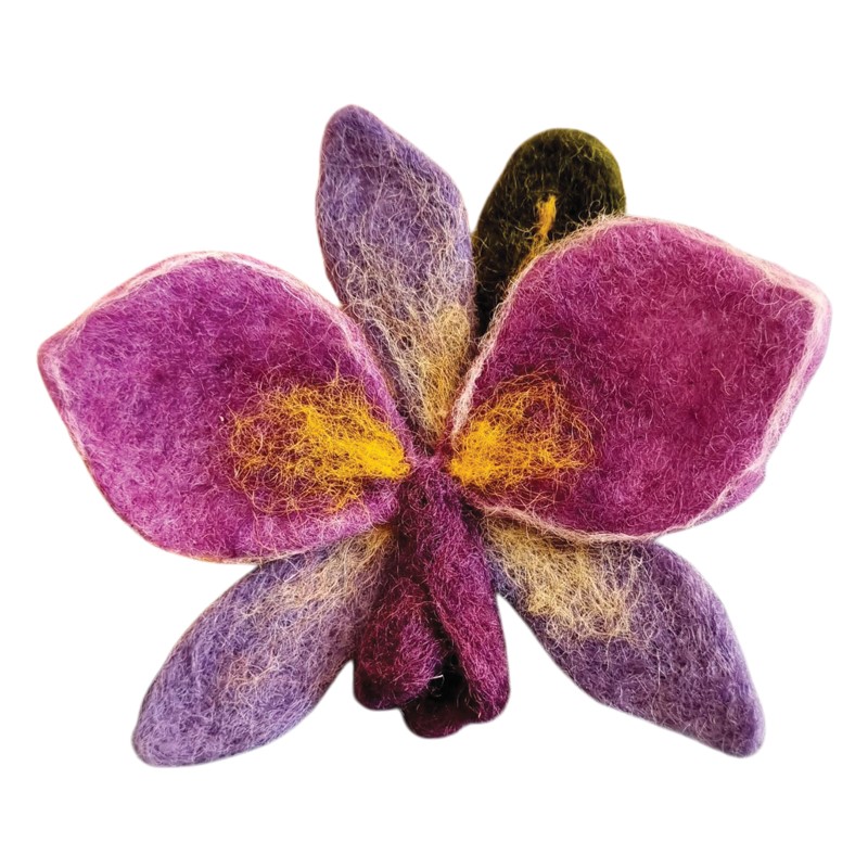 Felt Orchid Brooch – Hoorfelt Brand