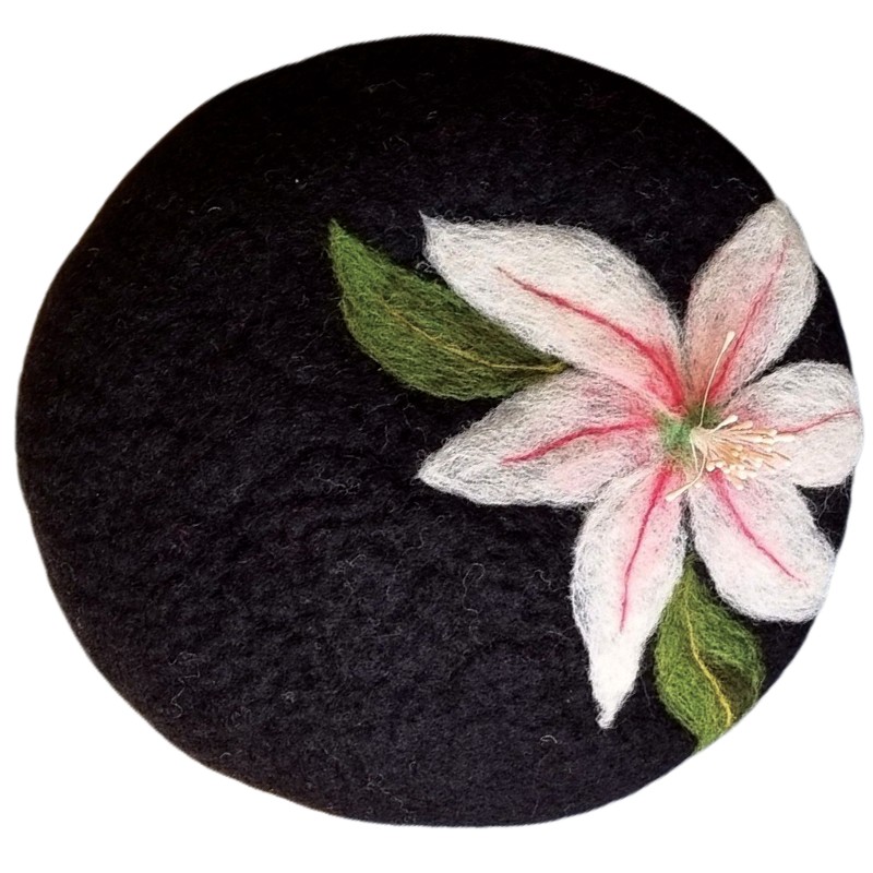 Felt Beret Hat Lily Design – Hoorfelt Brand