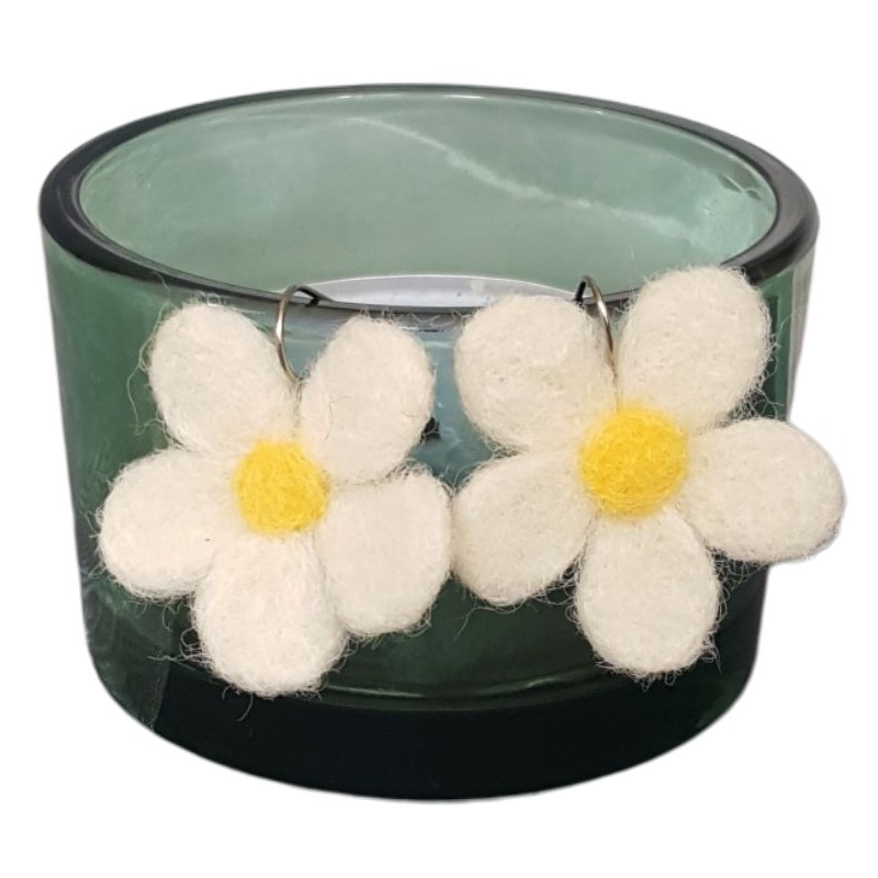 Strawberry Flower Felt Earrings – Horfelt Brand