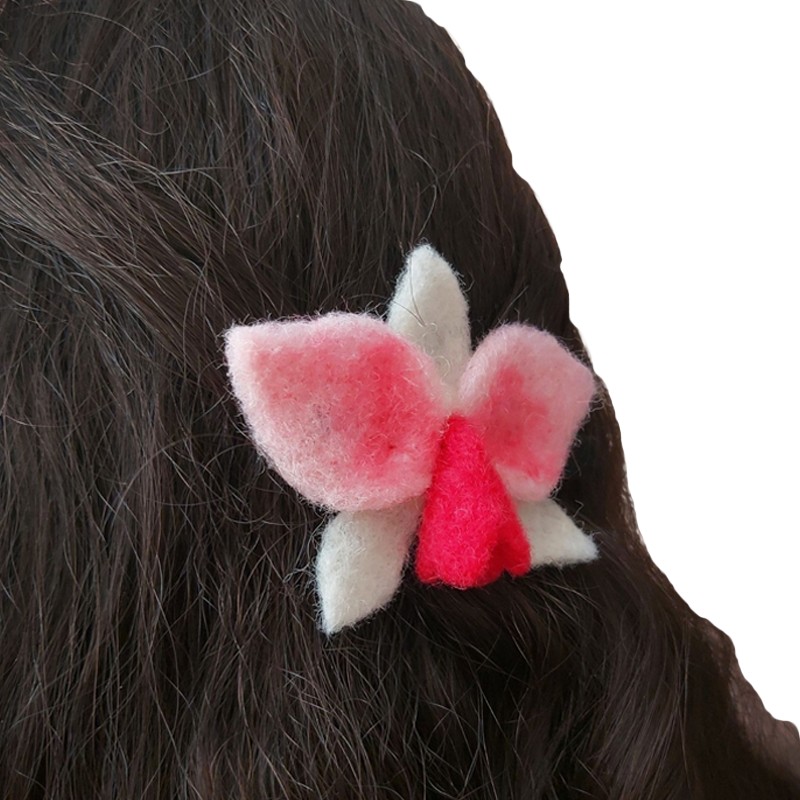 Felt Hairpin with Orchid2 Design – Horfelt Brand