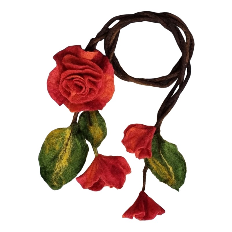 Fantasy Felt Shawl with Rose Design – Horfelt Brand