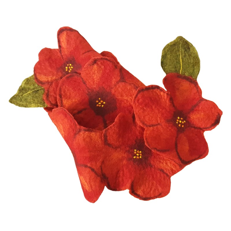 Fantasy Felt Shawl with Poppy Design – Horfelt Brand
