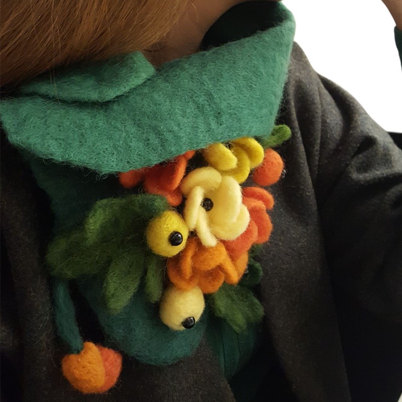 Felt Collar Scarf Colorful Blossom – Horfelt Brand