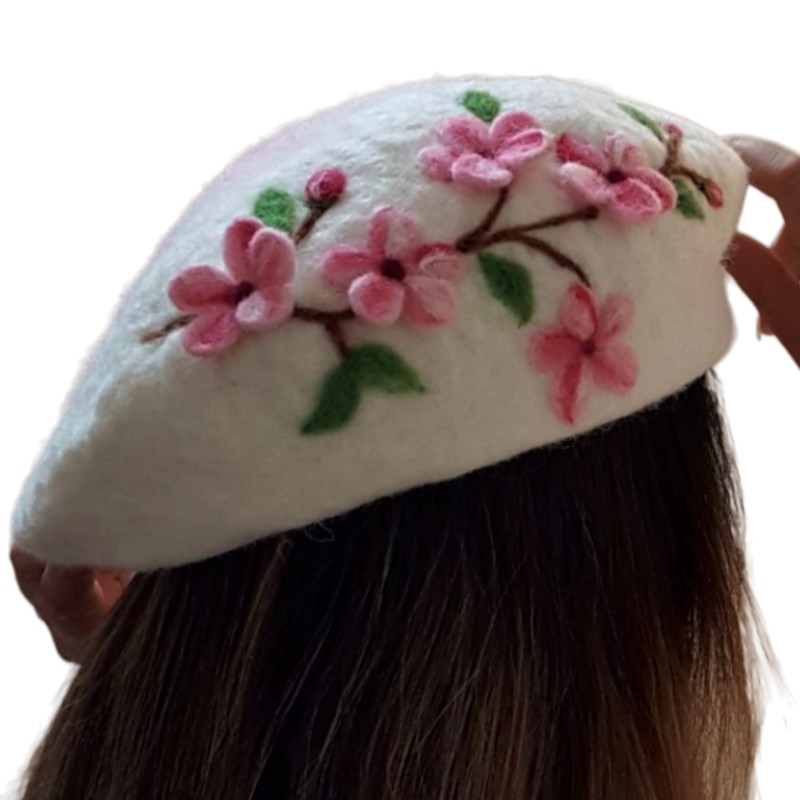 Beret Hat Blossom 2 – Hoorfelt Brand