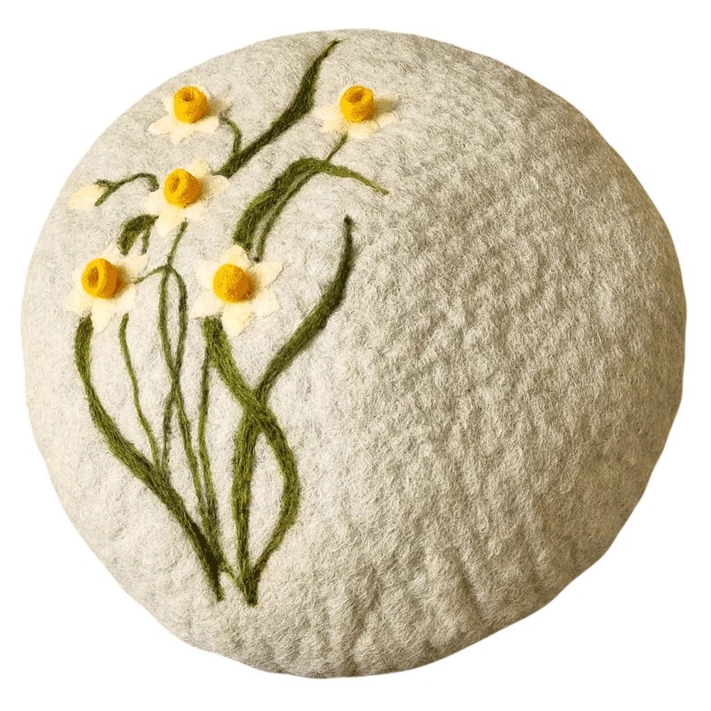 Beret Hat with Narcissus Design – Hoorfelt Brand