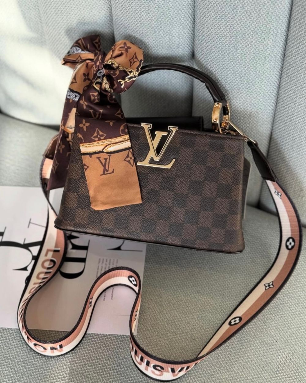 کیف LV شطرنجی