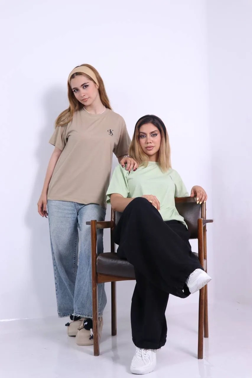 تیشرت نرمال زنانه ck کوچک عمده میس نایس 0054