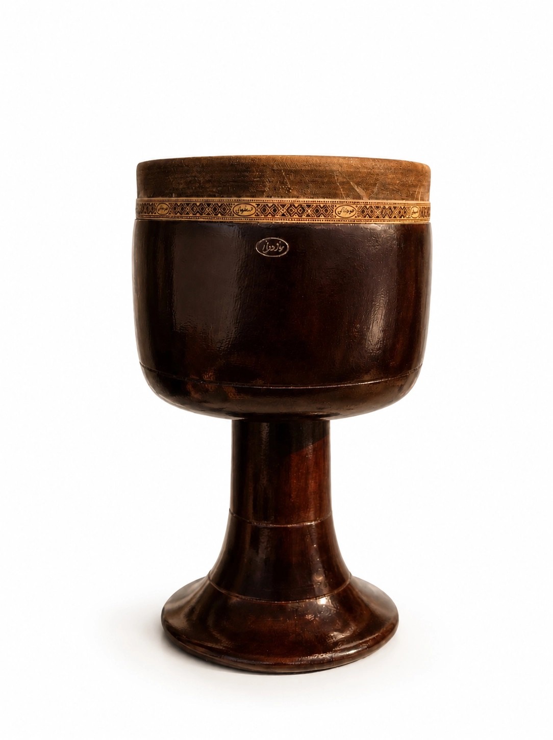 تمبک دو مهر جوزدانی چوب صنوبر کد ۱۹۰۱ (کاور تمام فوم رایگان)