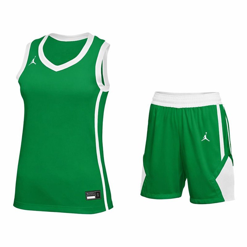 ست تاپ شلوارک ورزشی زنانه جردن Jordan Sports Top and Shorts Set سبز