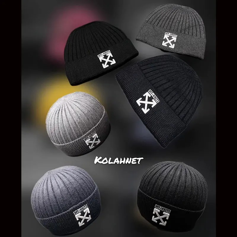 کلاه بافت Off-White کد 6004