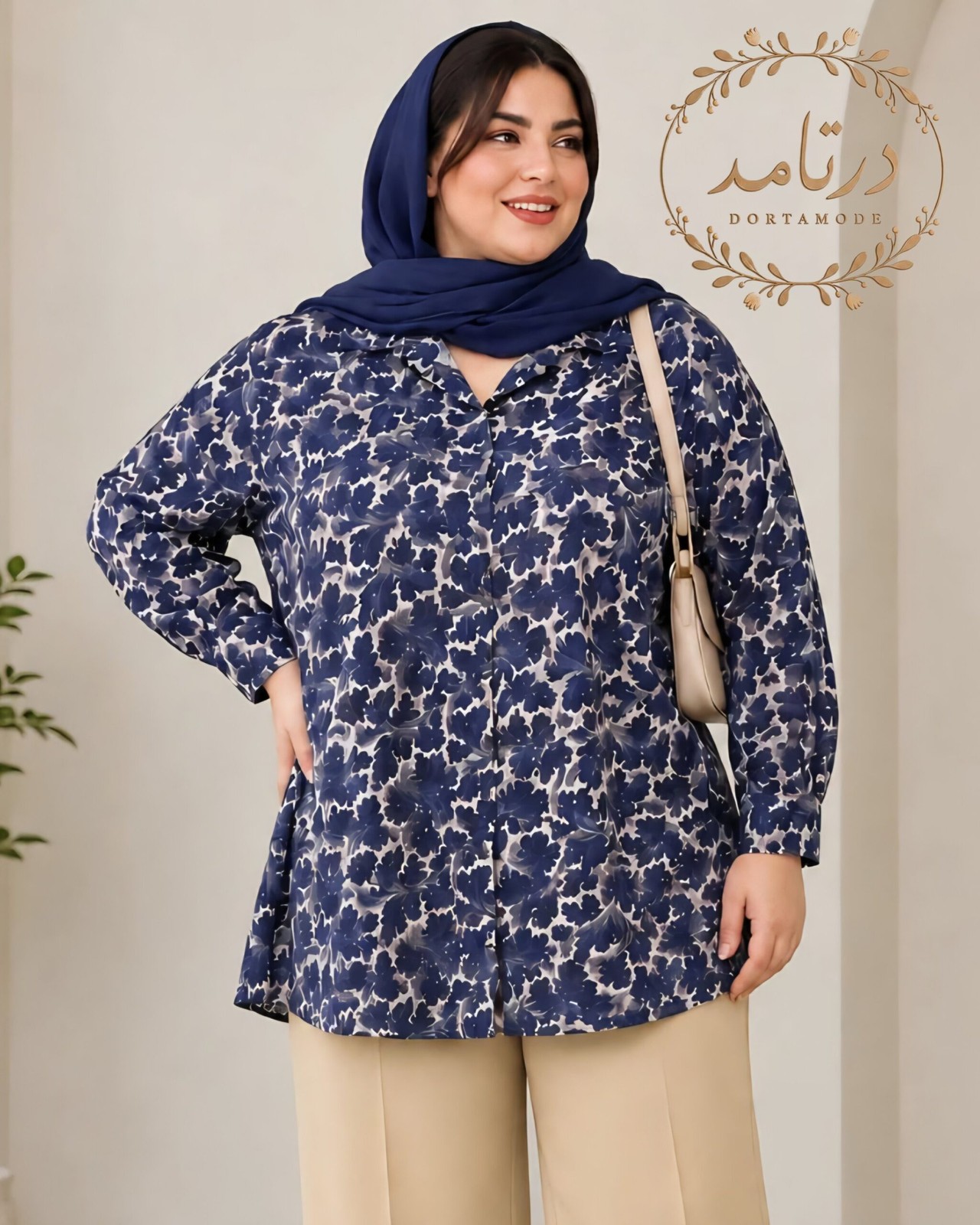 شومیز سایز بزرگ مدل روناک