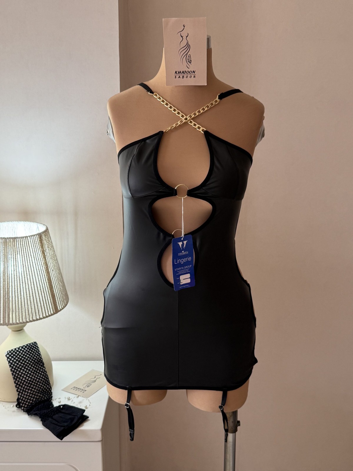 لباسخواب فانتزی تونیک چرم کد 285