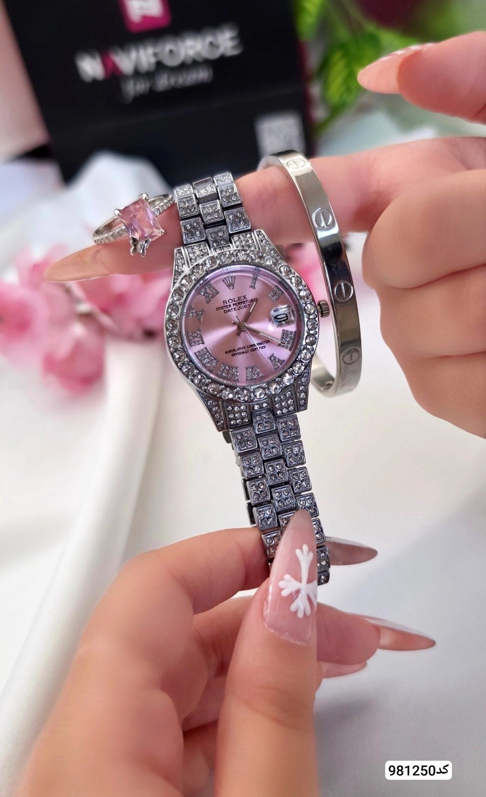 ست دستبند و ساعت ROLEX کد ۹۸۱۲۵۰