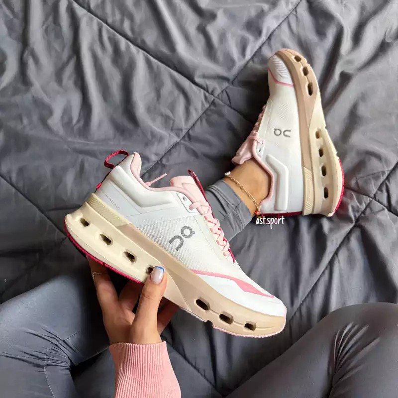 آن رانینگ سفید صورتی | ON Cloudnova X White Pink