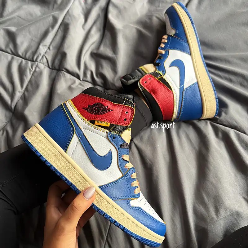 جردن وان ساقدار آبی قرمز | Retro High OG – Union Storm Blue