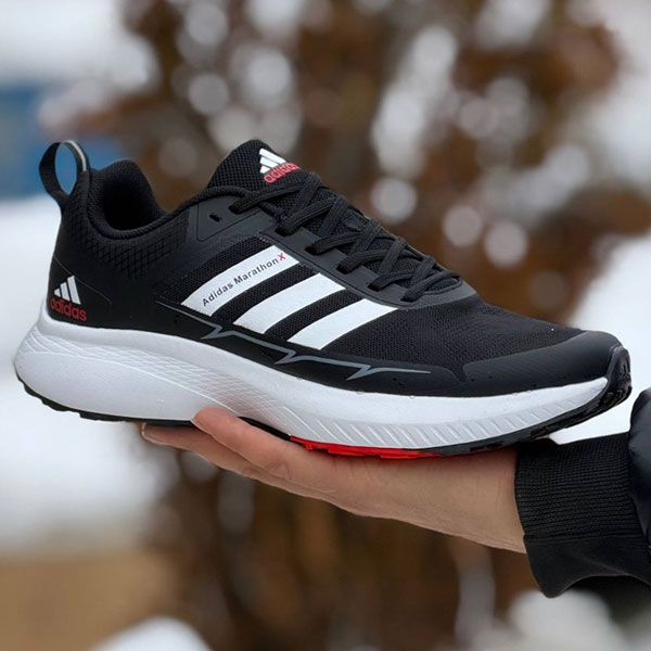 کتونی آدیداس ماراتون مردانه مشکی-سفید Adidas Marathon x