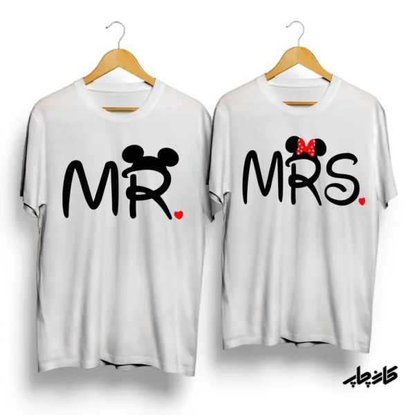تیشرت ست Mrs/Mr میکی موز