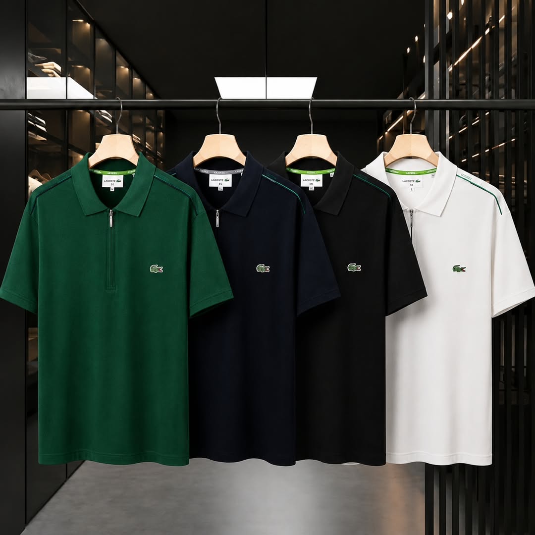 تیشرت نیم زیپ مردانه برند LACOSTE وارداتی