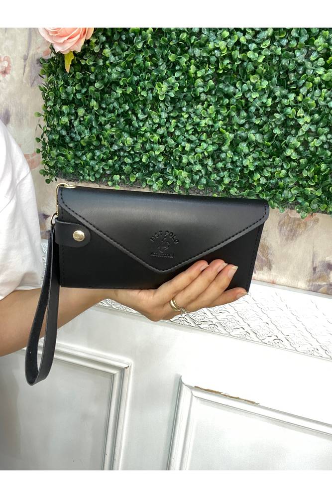 کیف پول زنانه با محفظه تلفن نقد بند دستی آستین مچی Baykuş Boutique