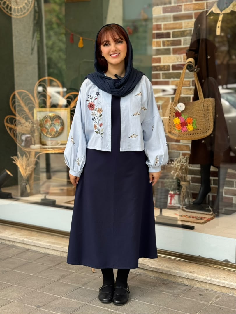 ست فلور سورمه ای آبی
