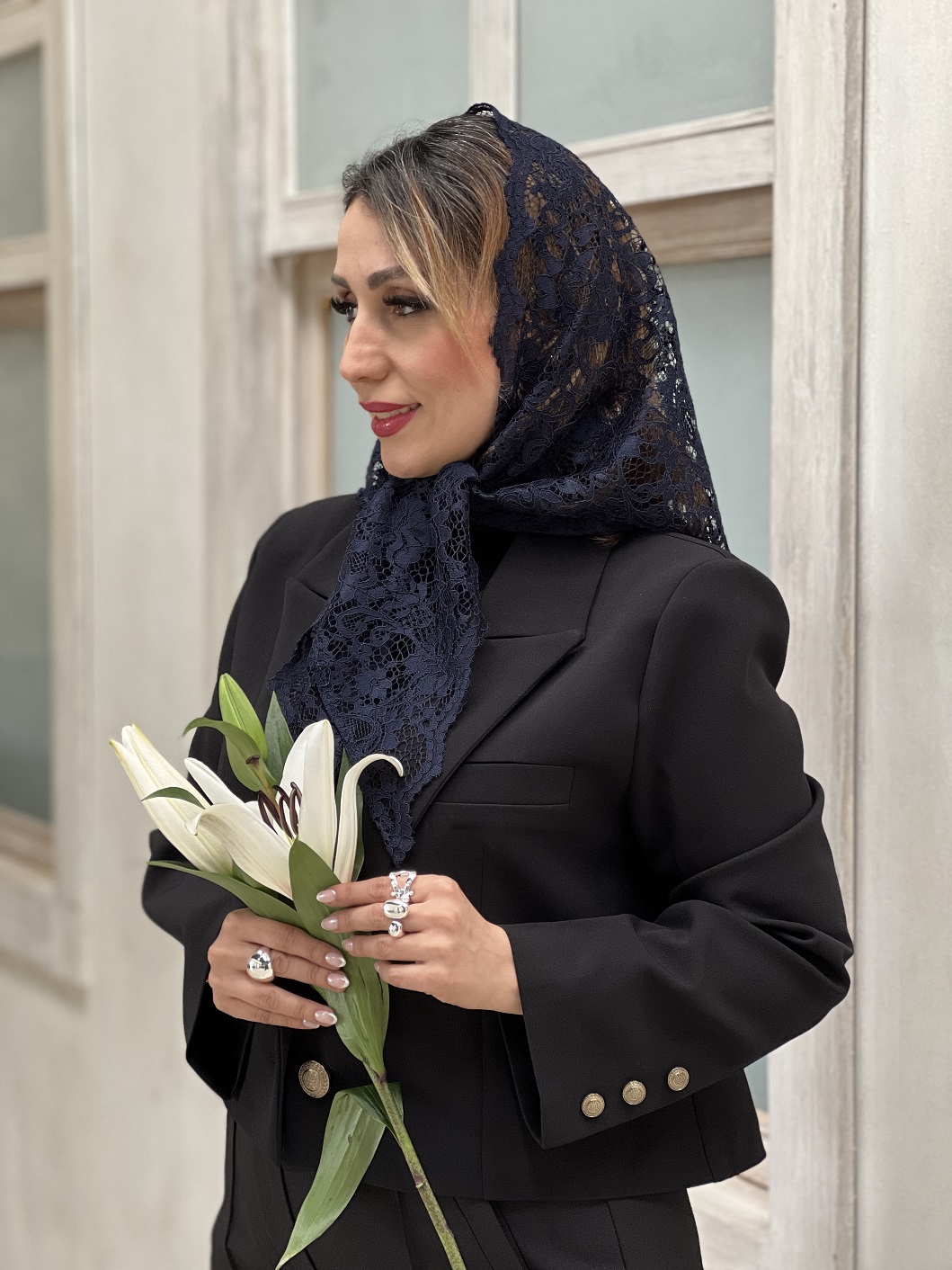 سه گوش گیپور فرانسه دالبر سرمه ای