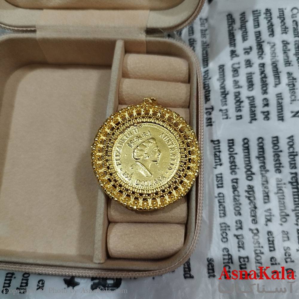آویز رخ، شمایل، مریمی الیزابت دوم برنجی زنانه طلایی کد GNB162585W