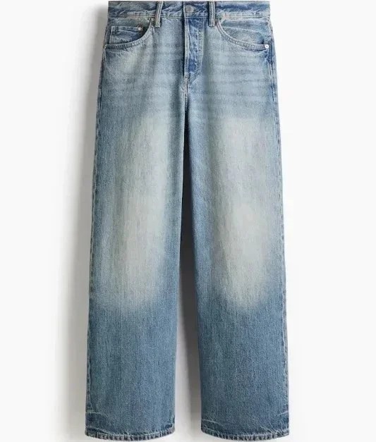 شلوار جین برند ـ H&M loose straight fit
