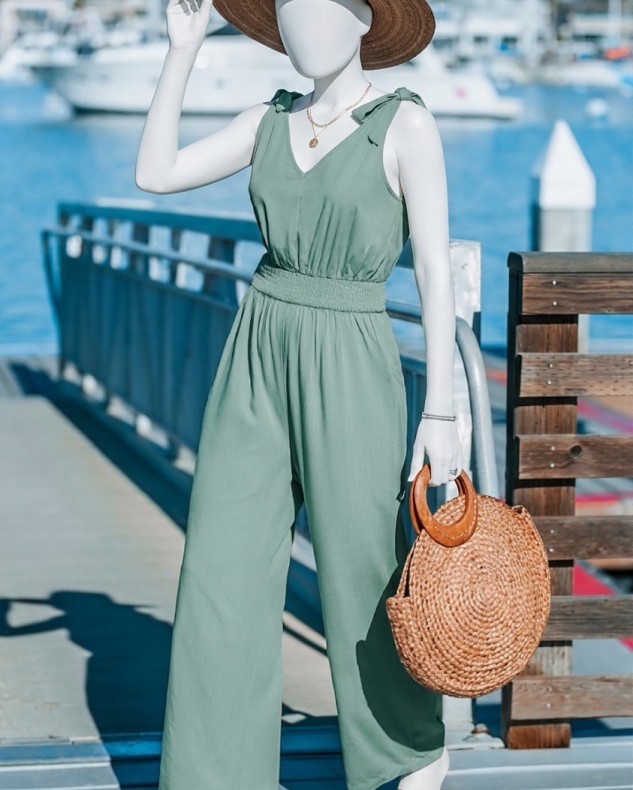 اورال آستین گره کمر کش سبزابی کاپشی